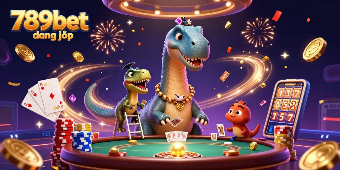 Engage in thrilling gameplay with 789bet đăng nhập, featuring vibrant casino characters and elements.