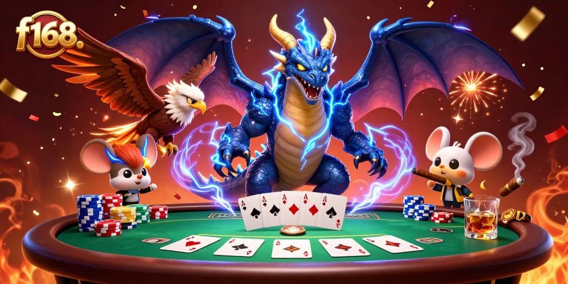 Experience thrilling gameplay with f168. in this dynamic casino illustration featuring poker elements.