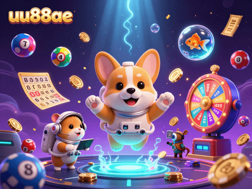 Play exciting games on uu88ae with floating lottery balls and vibrant prizes.