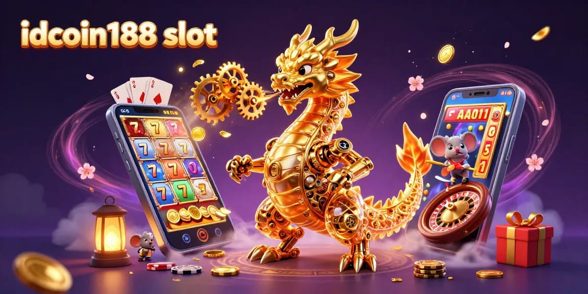 Experience thrilling gameplay with idcoin188 slot as the golden dragon breathes coins and excitement.