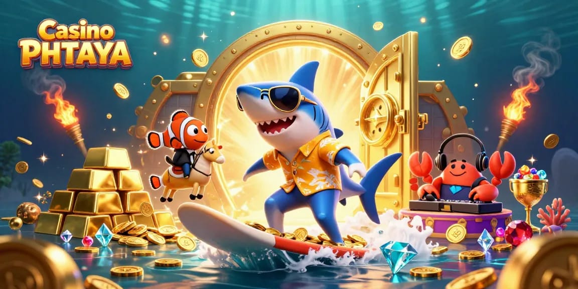 Experience thrilling action at Casino PHTAYA with vibrant gaming characters and rich treasures