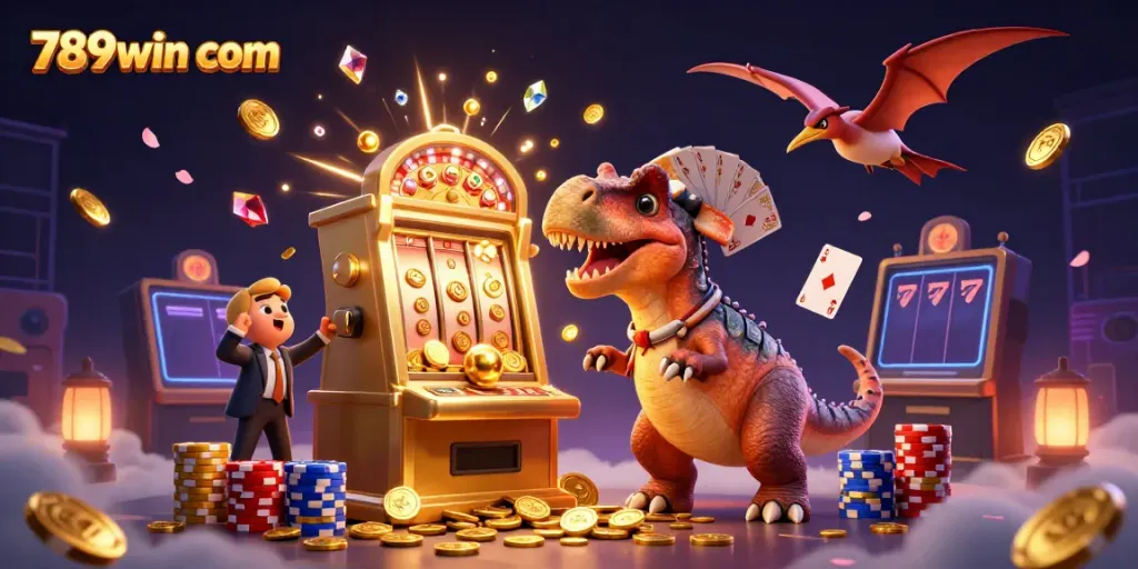 Experience the thrill of 789win com with a pachycephalosaurus jackpot win surrounded by golden coins!