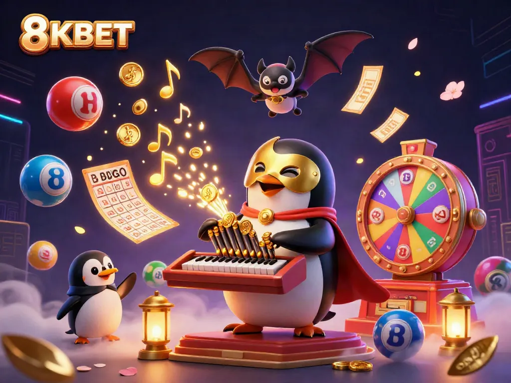Experience thrilling gameplay at 8KBET with vibrant lottery elements and a dazzling casino atmosphere.