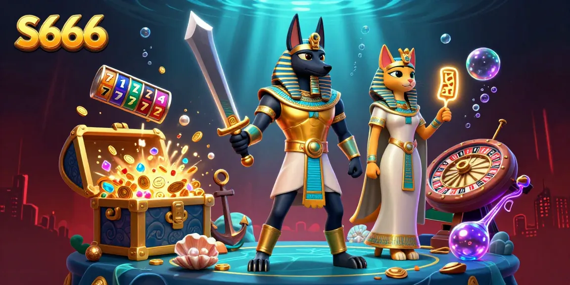 S666 offers thrilling slots and casino games with stunning visual effects in a dynamic scene.