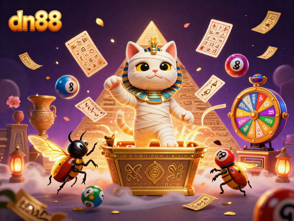 Experience the thrilling atmosphere of dn88 with a vibrant 3D casino scene featuring dynamic characters and elements.
