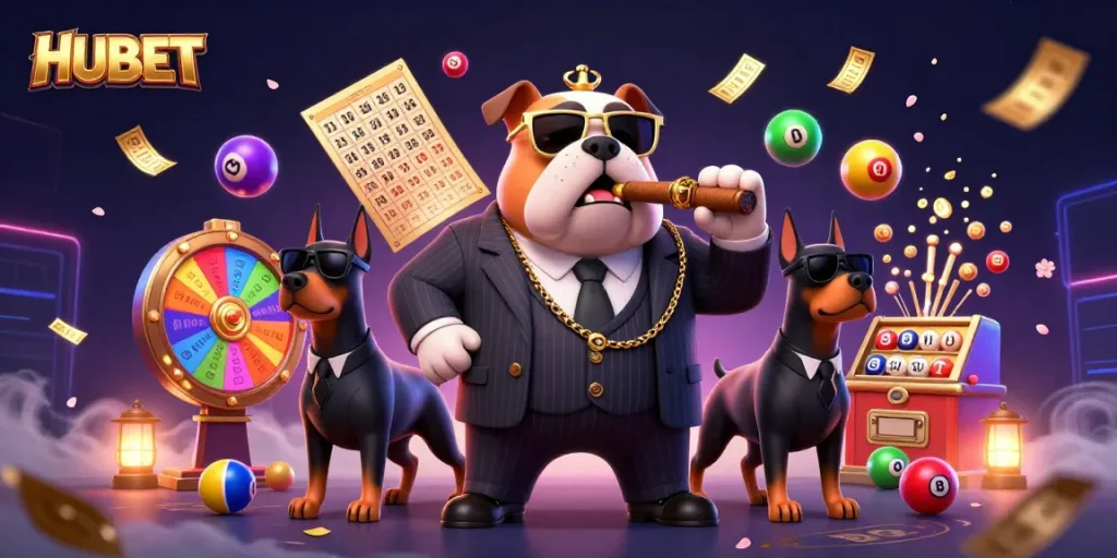 Engage with HUBET's thrilling gambling experience featuring lottery elements and a dynamic 3D scene.