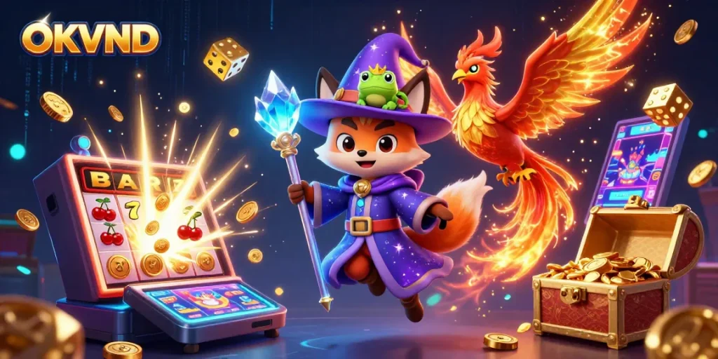 Experience thrilling gameplay and jackpots with OKVND's enchanting casino magic.