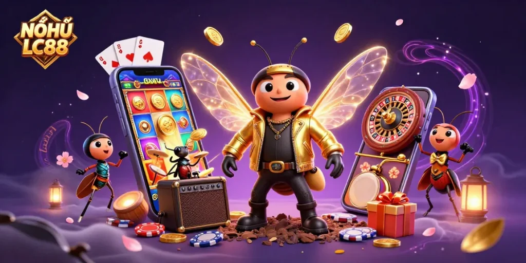 NỔ HŨ LC88 showcases vibrant slot action with dynamic game elements and an engaging atmosphere.