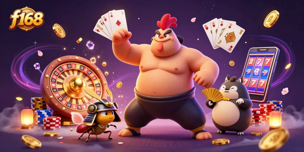 Experience the lively casino action at f168 with powerful characters and dynamic gaming elements.