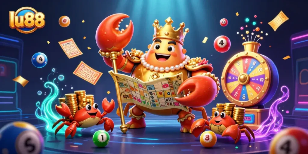 Play to win with lu88's colorful lottery and gaming elements in a rich casino environment.