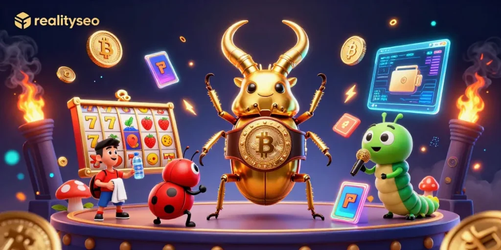 Experience realityseo's exciting slot gameplay with vibrant symbols and dynamic characters.
