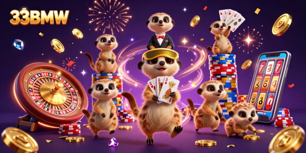 Engage in thrilling games at 33BMW, where a 3D meerkat casino operates with rich visual excitement.