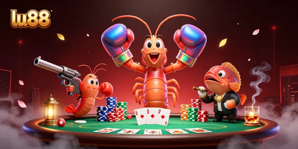 lu88 elevates gaming excitement with high-stakes poker featuring dynamic sea creatures.